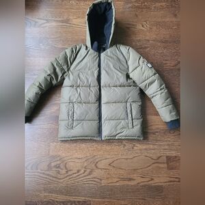 Diesel Olive Green Puffer Jacket with Hood size 16